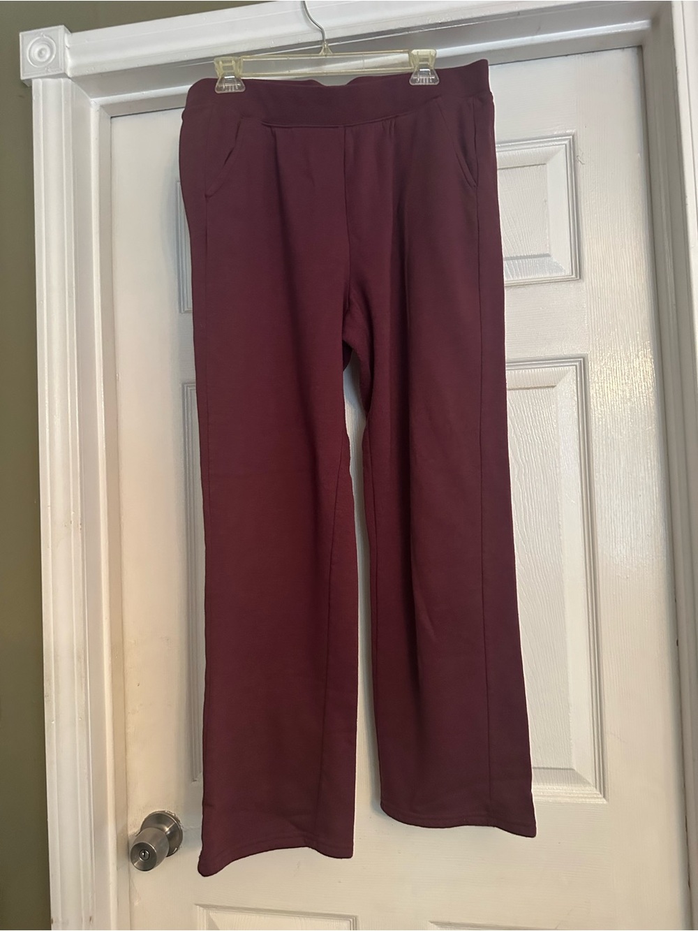 Athletic Works Maroon Pull-On Joggers